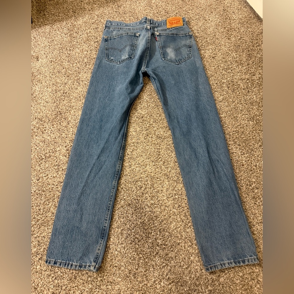 Levi's Men's Straight Blue Jeans- Levi 505 Size 34x34 - Picture 2 of 7